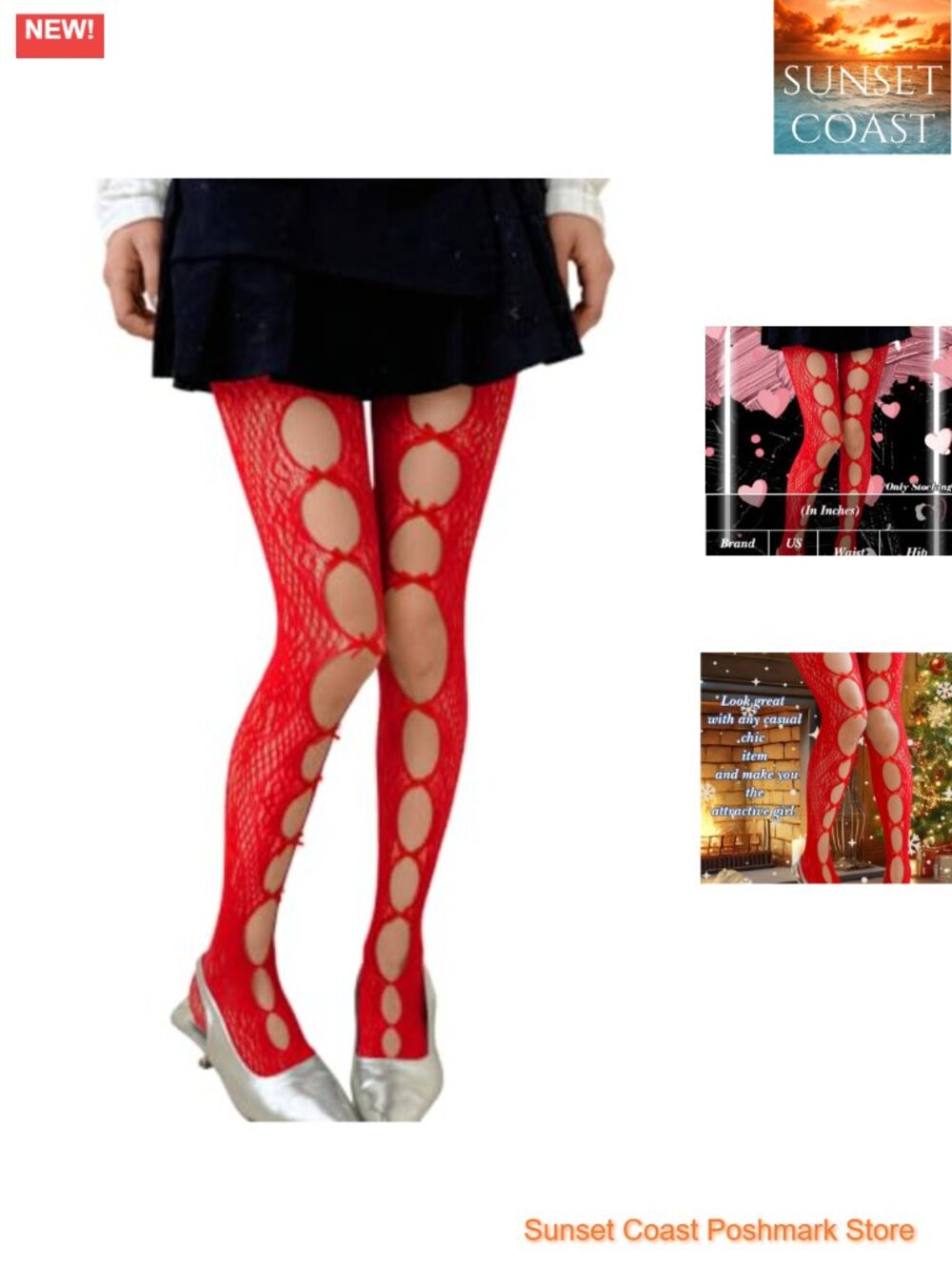 Plus Size Floral Lace Bow Thigh High Fishnet Tights Gothic Lolita